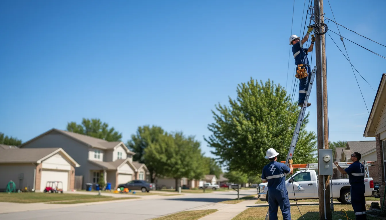Residential electrician providing installation services in Bussey, IA